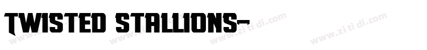 Twisted Stallions字体转换